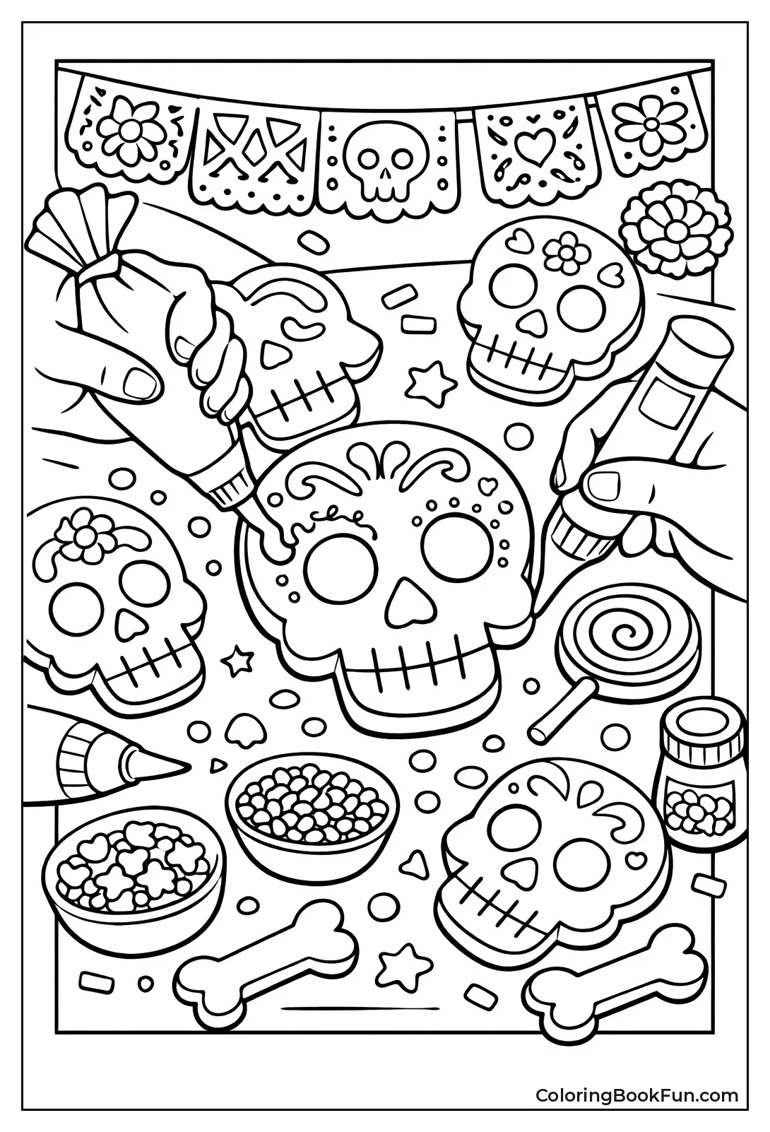 Sugar Skull Cookie Tray
