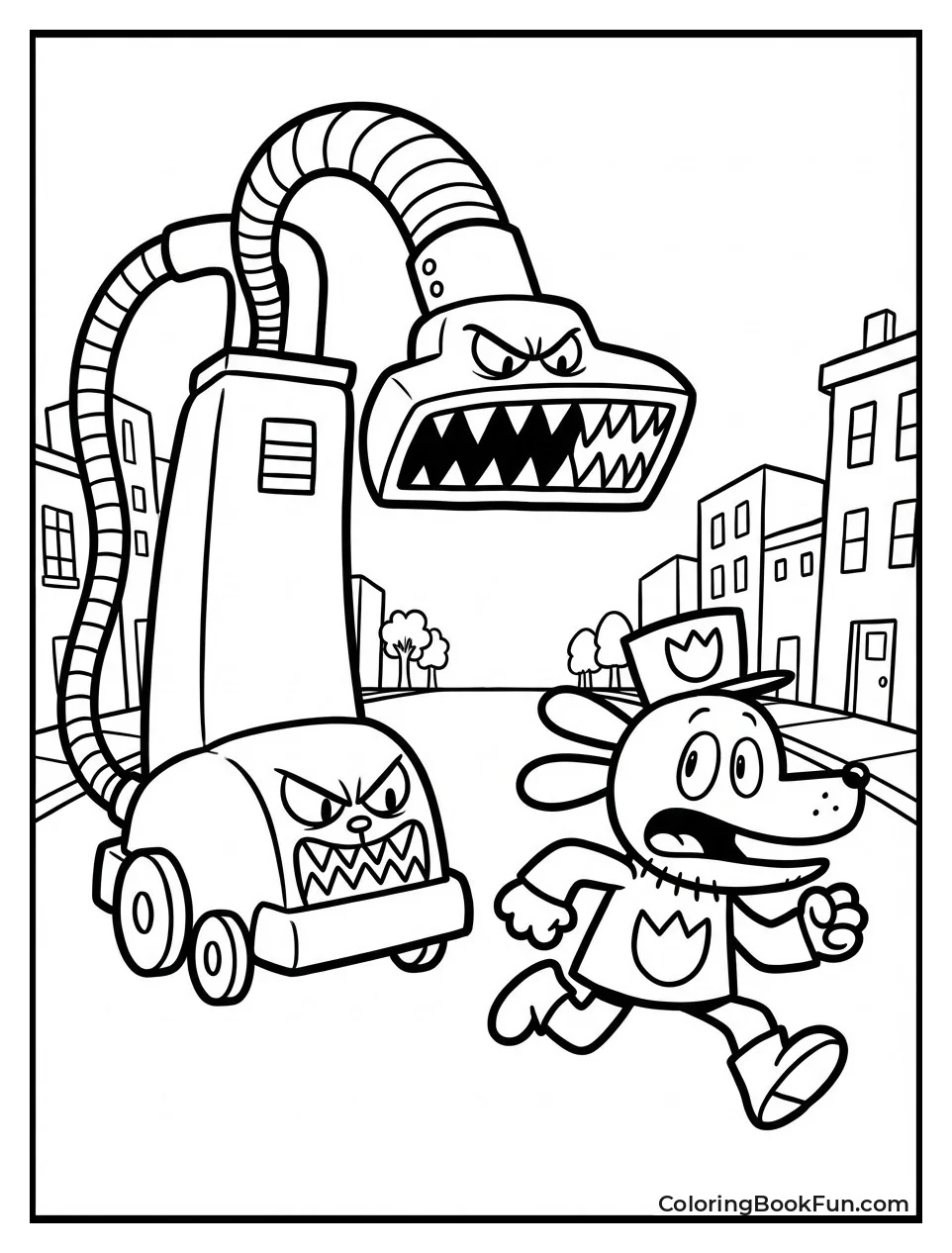 Dog Man vs. Giant Vacuum