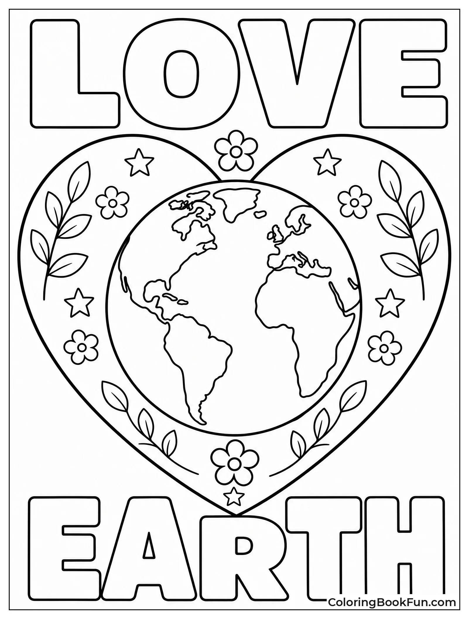 Earth Sitting Inside a Heart