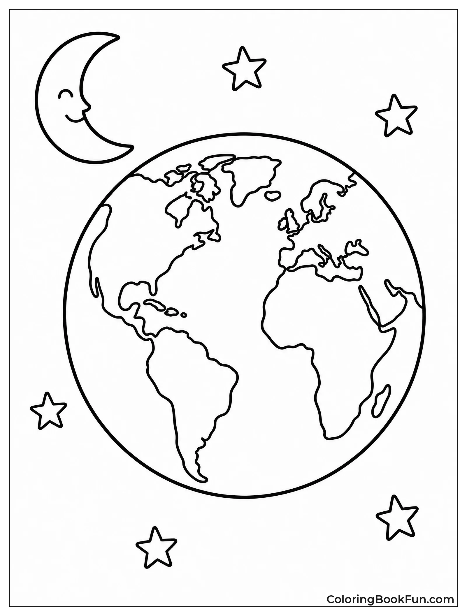 Earth Floating Near Bright Stars