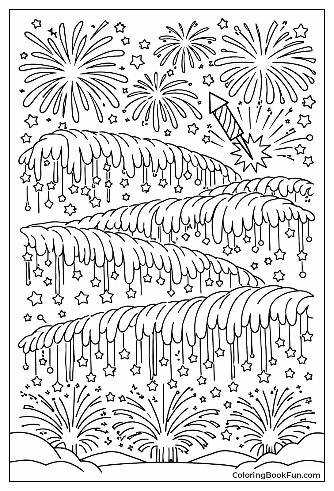 Exploding Cascade Fireworks