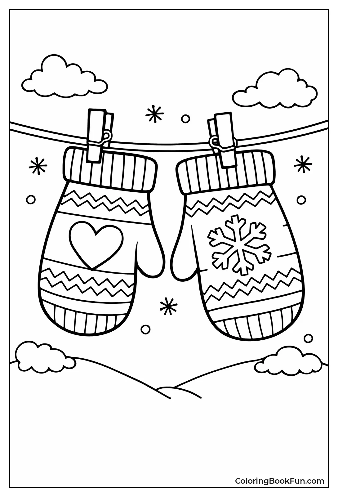 Hanging Wool Mittens