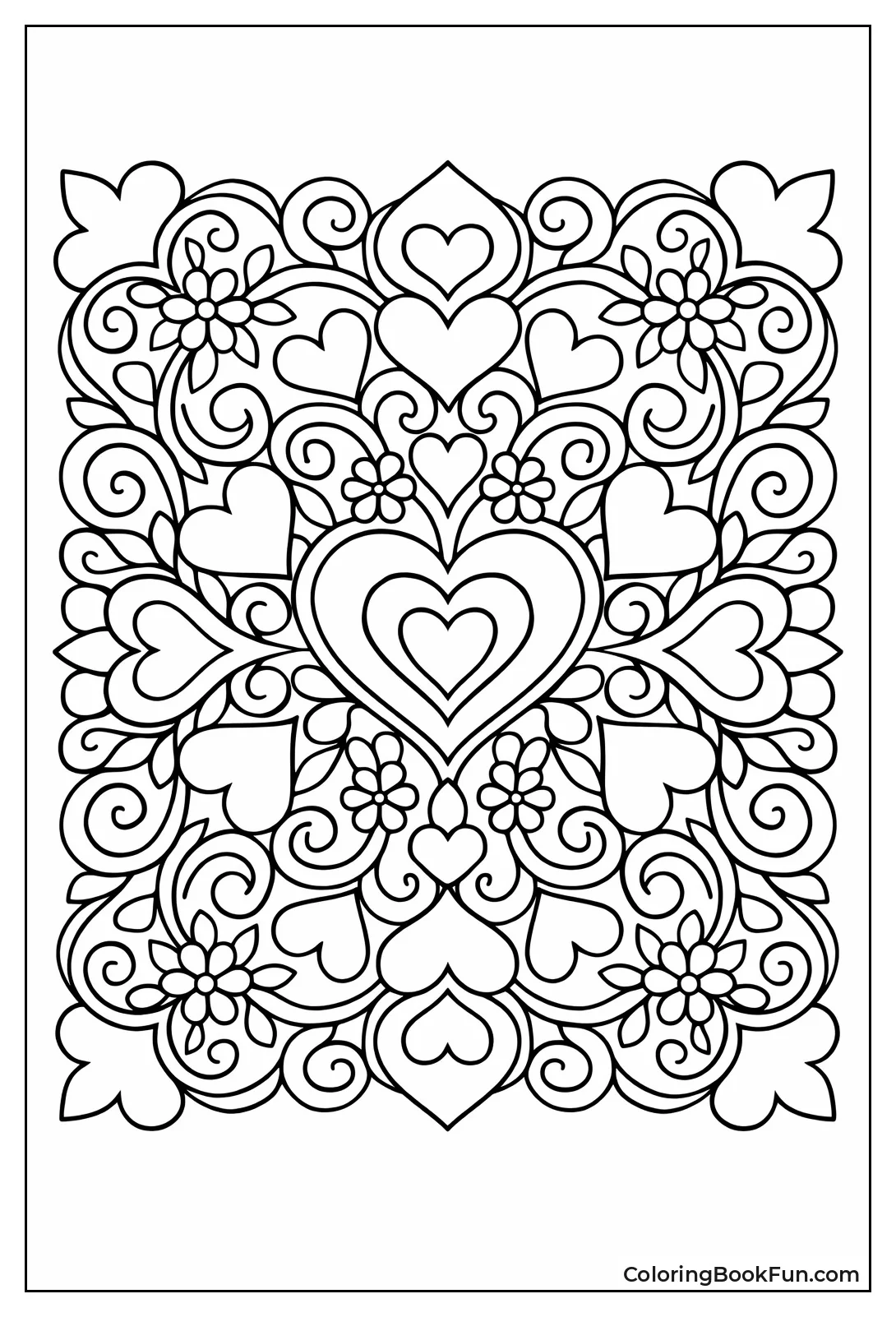 Heart Mandala Pattern