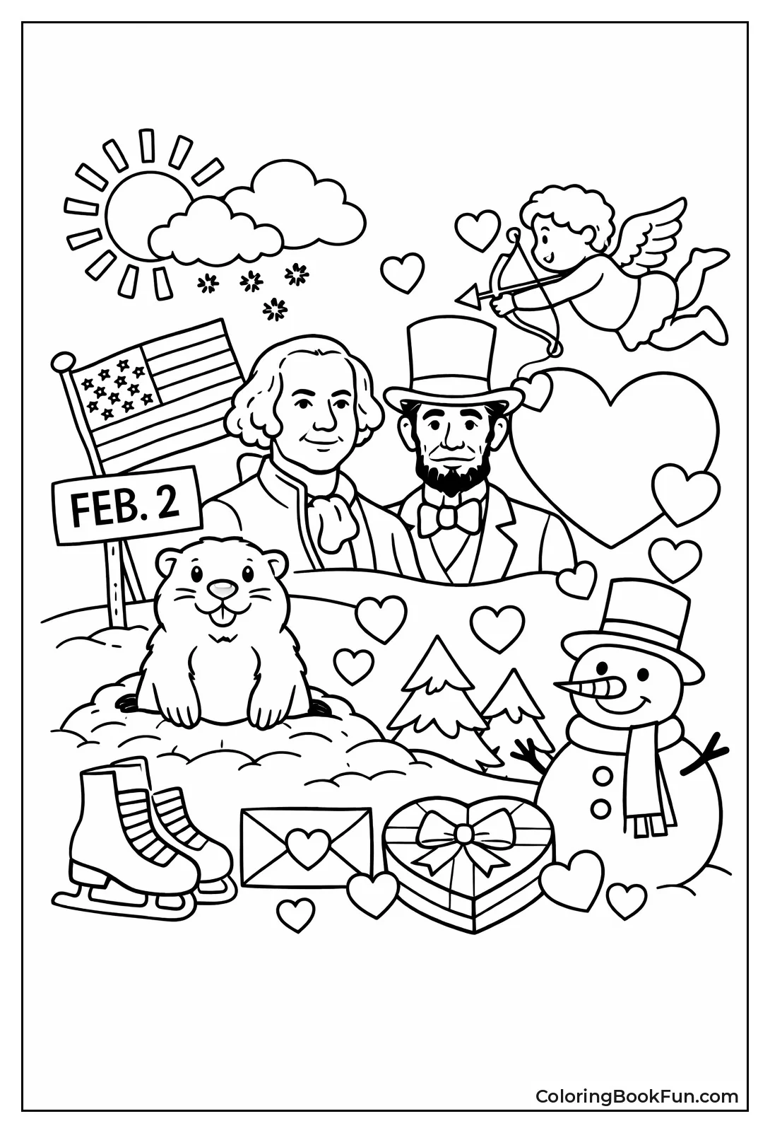 February Month Symbols