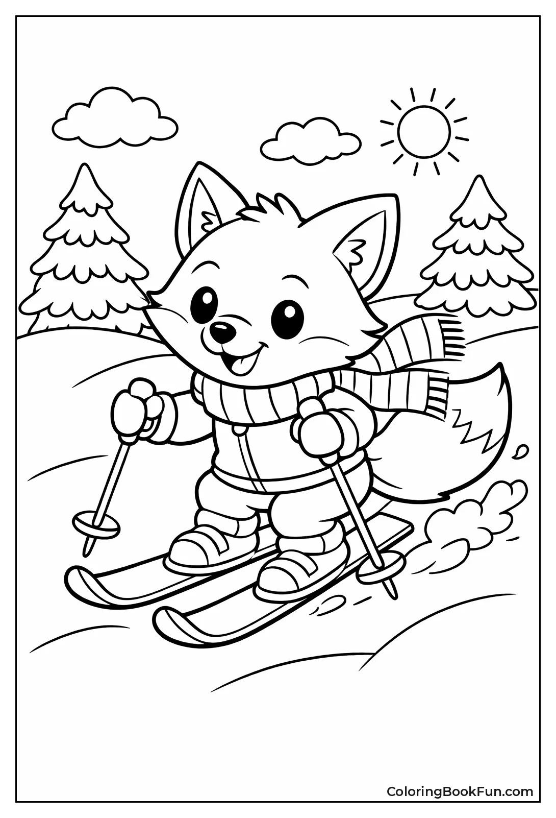 Skiing Scarf Fox