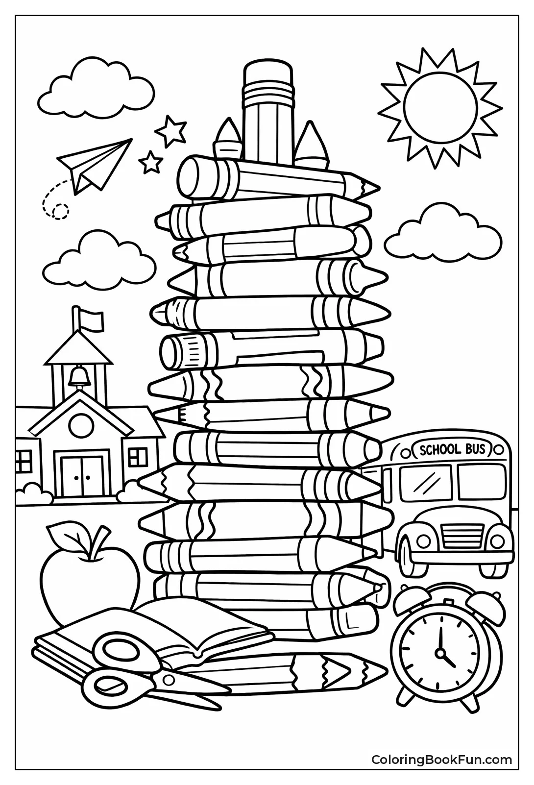 Colorful Pencil Stack