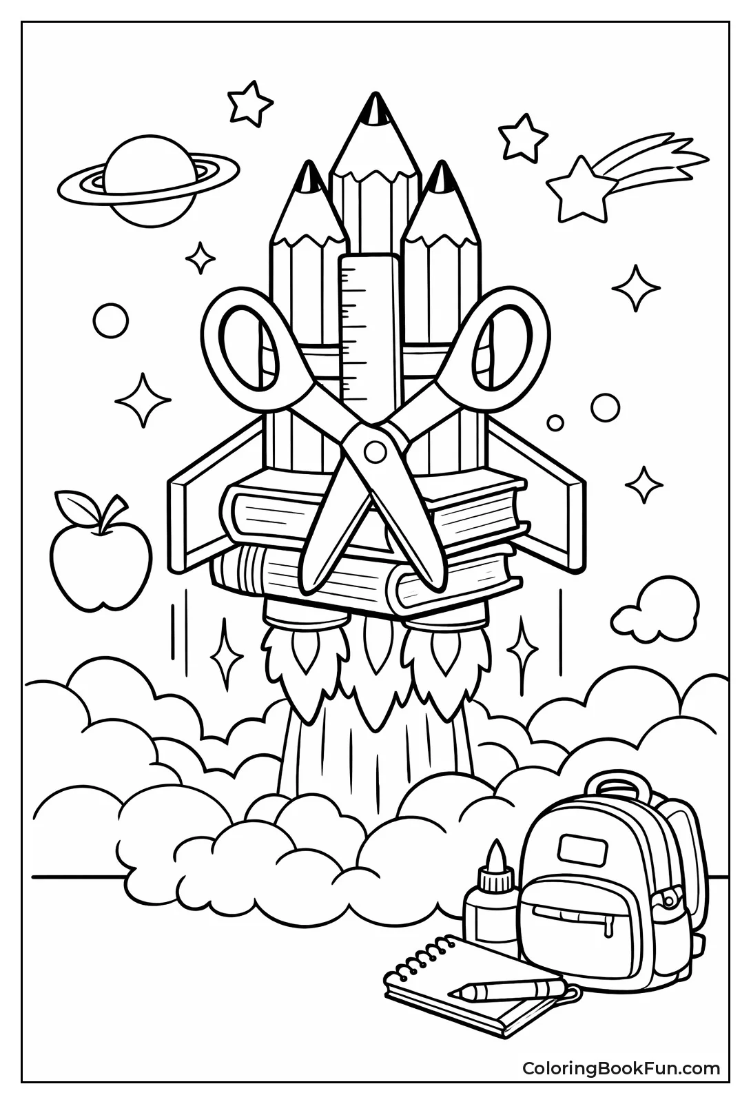 School Supplies Rocket