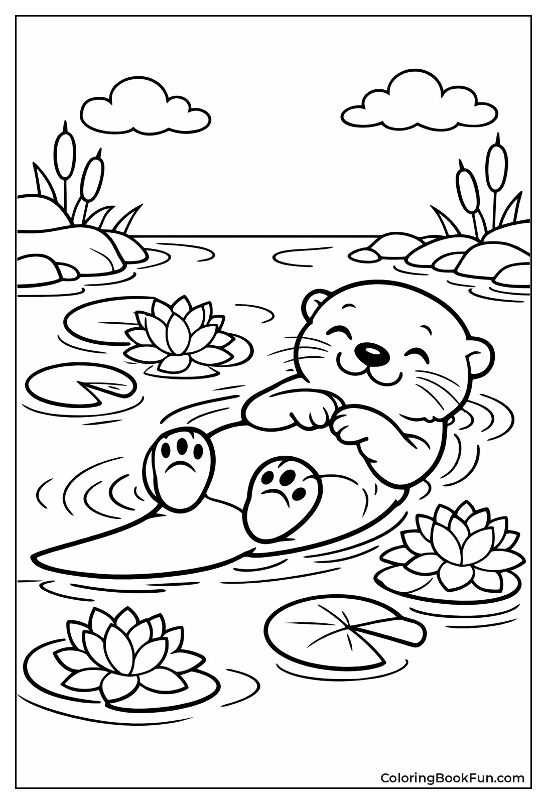 Floating Back Otter