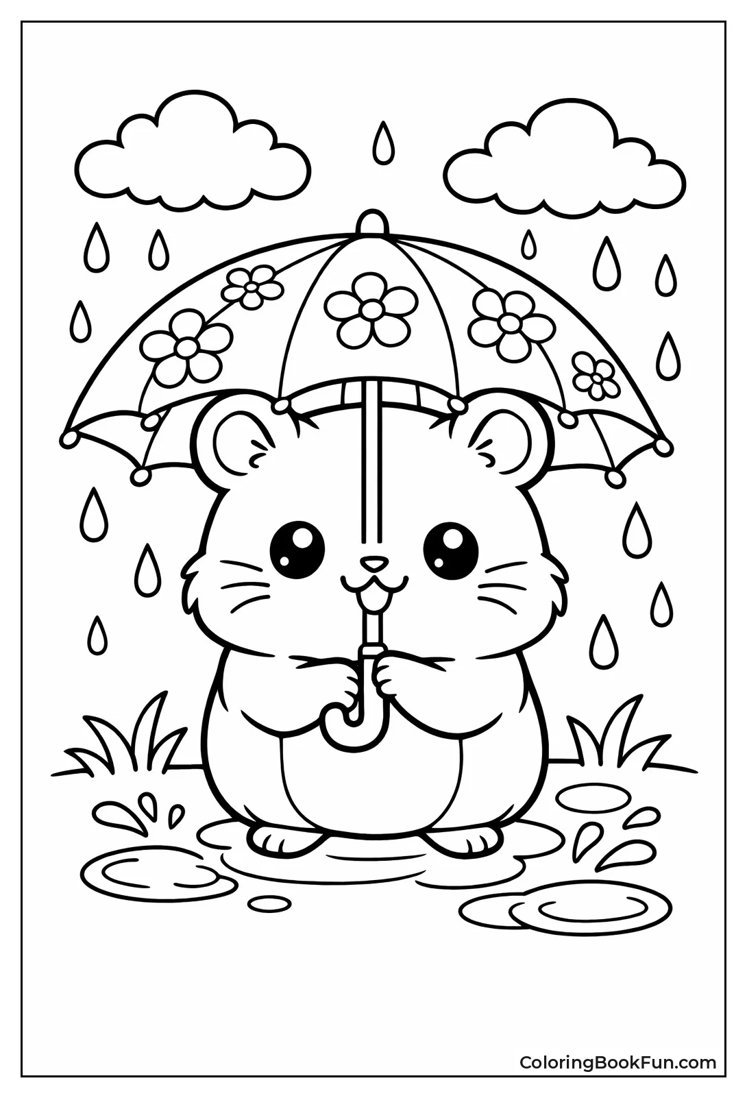 Flower Umbrella Hamster