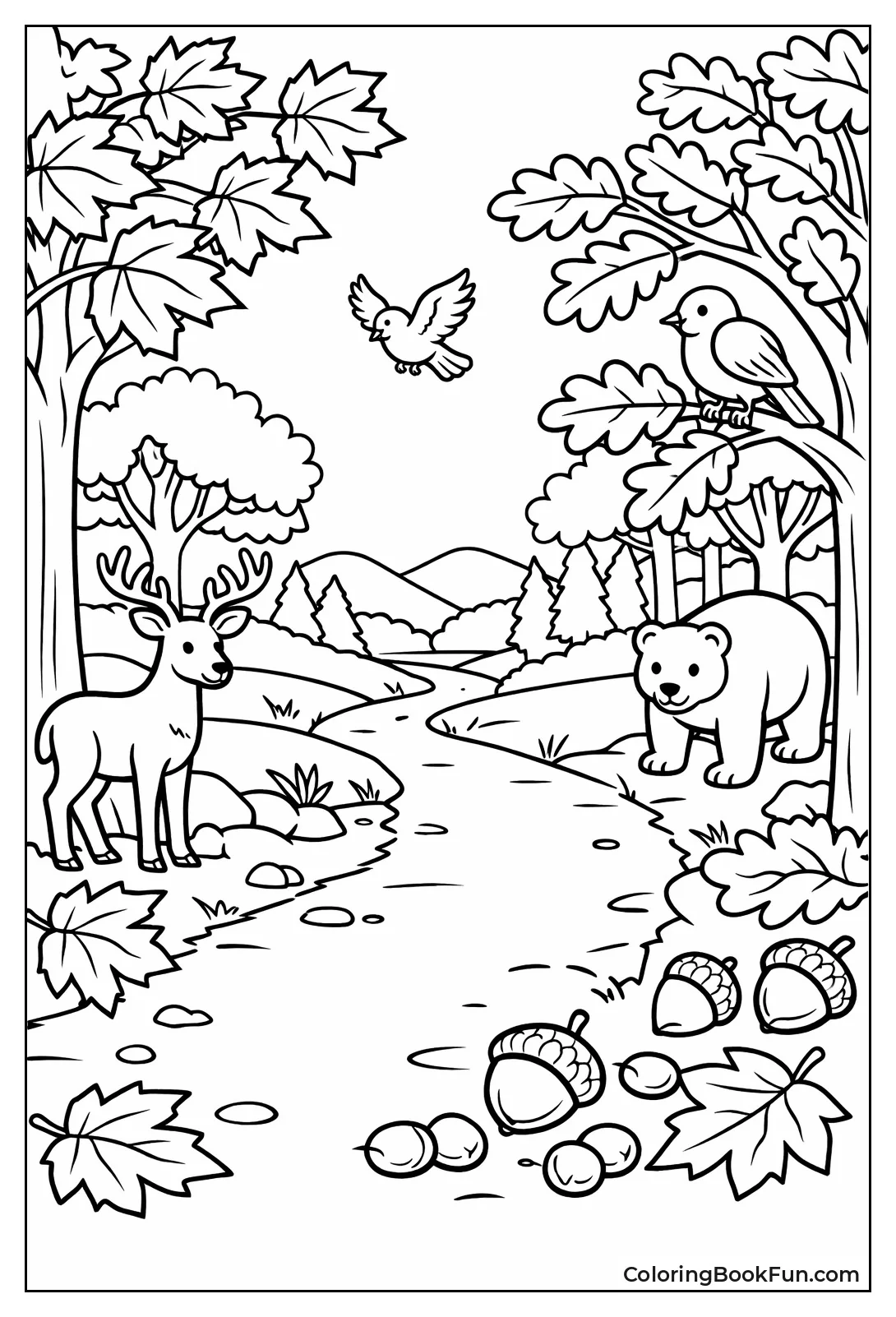 Autumn Woodland Landscape