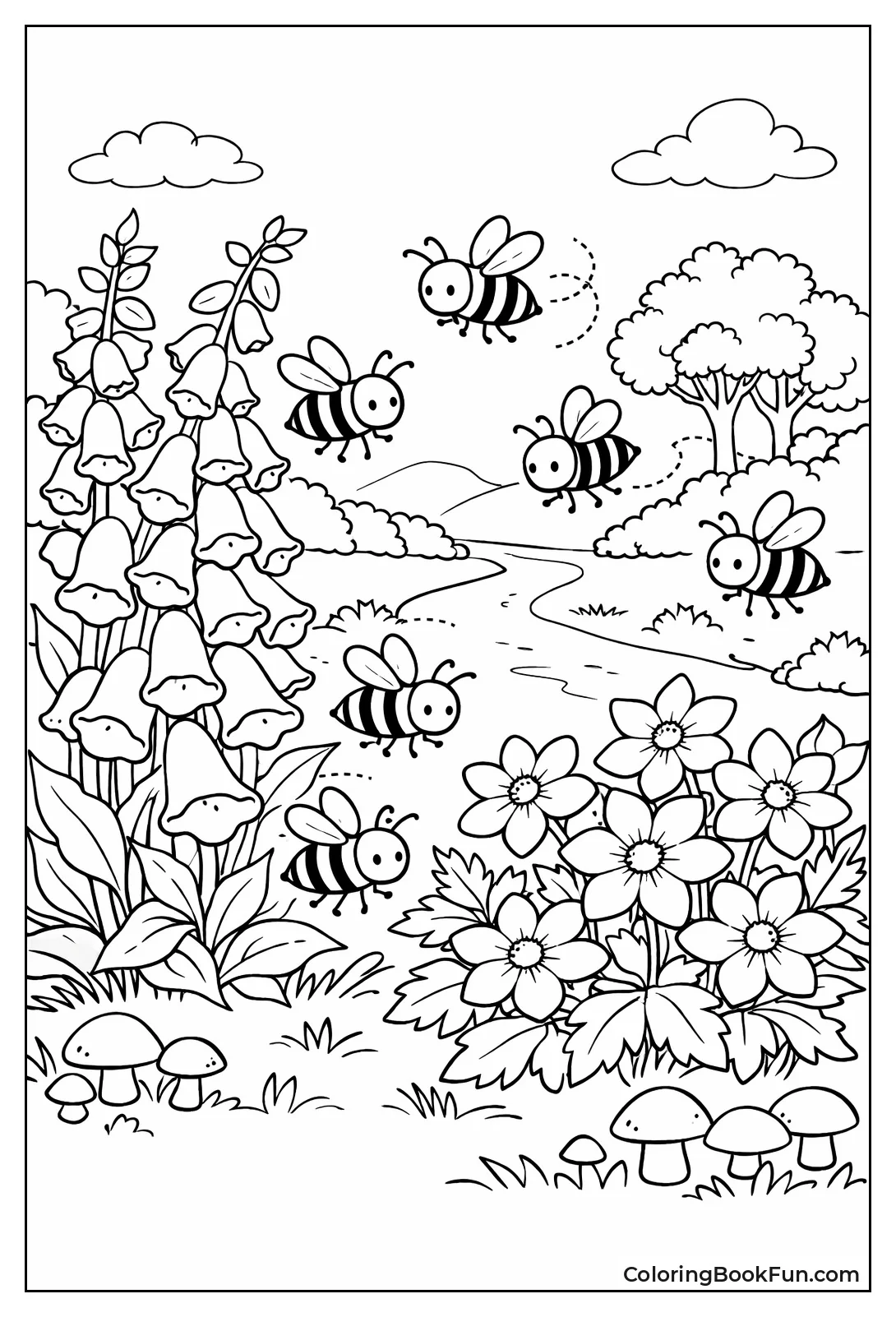 Bees in the Wildflowers