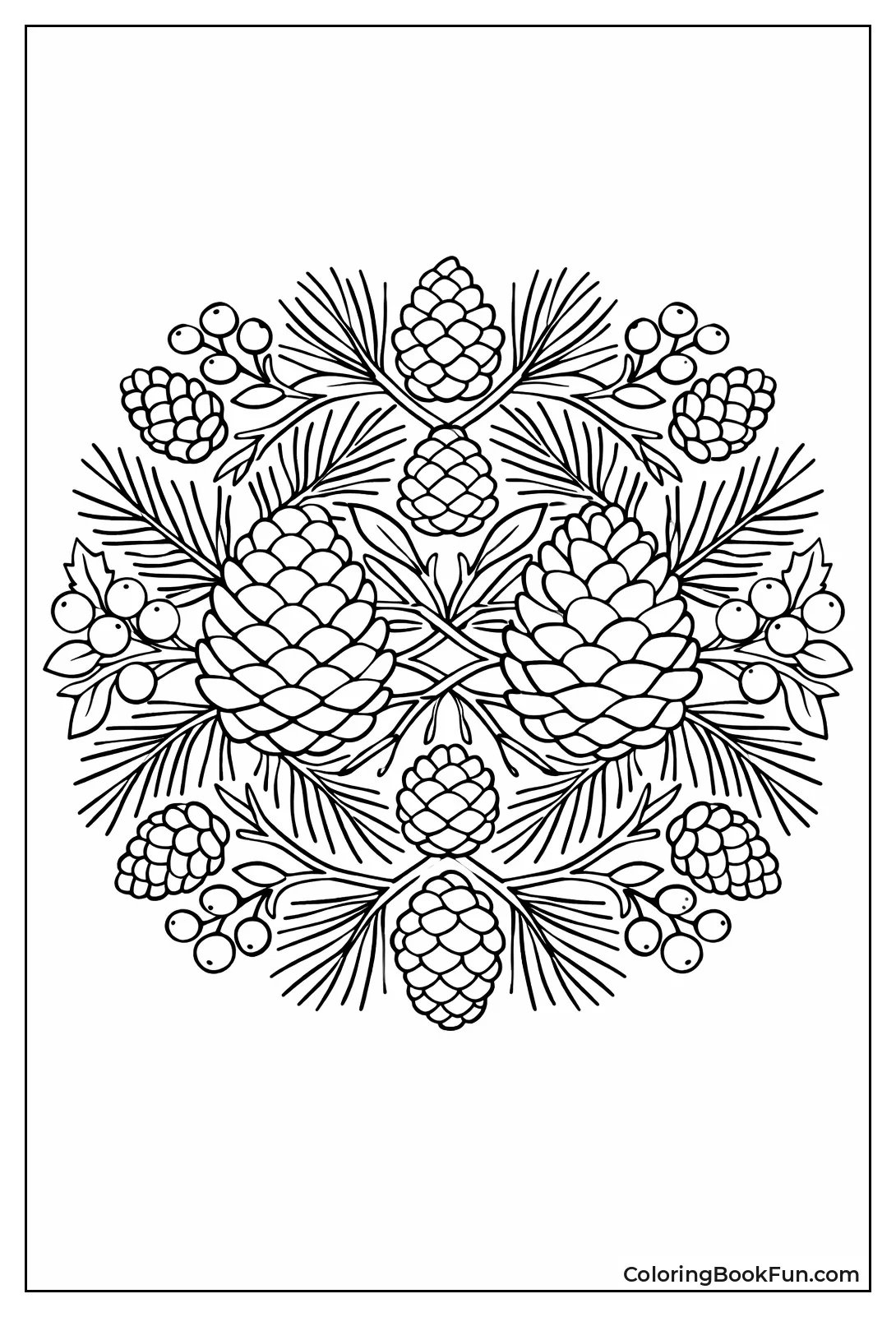 Circular Pinecone Mandala