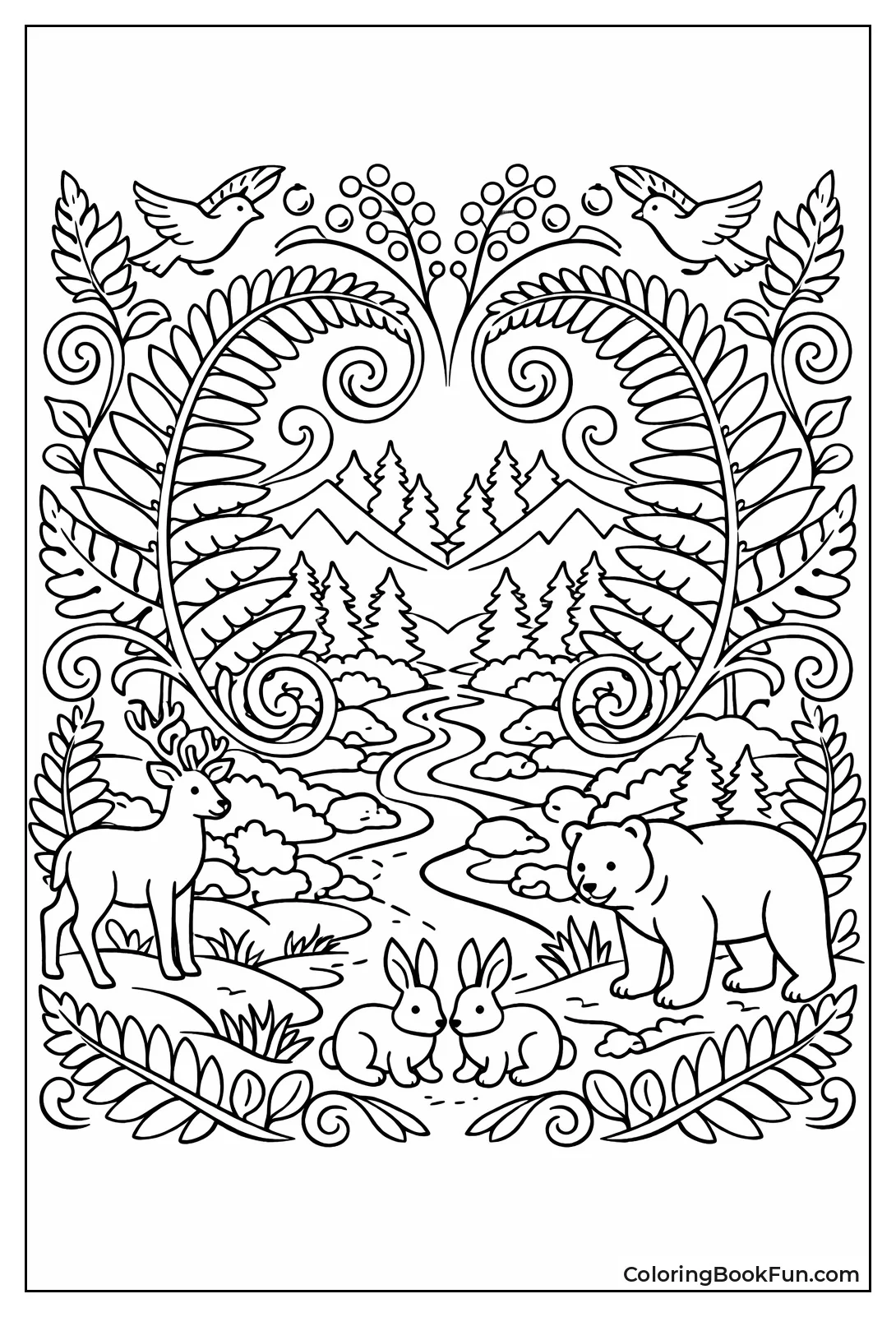 Symmetrical Fern Pattern