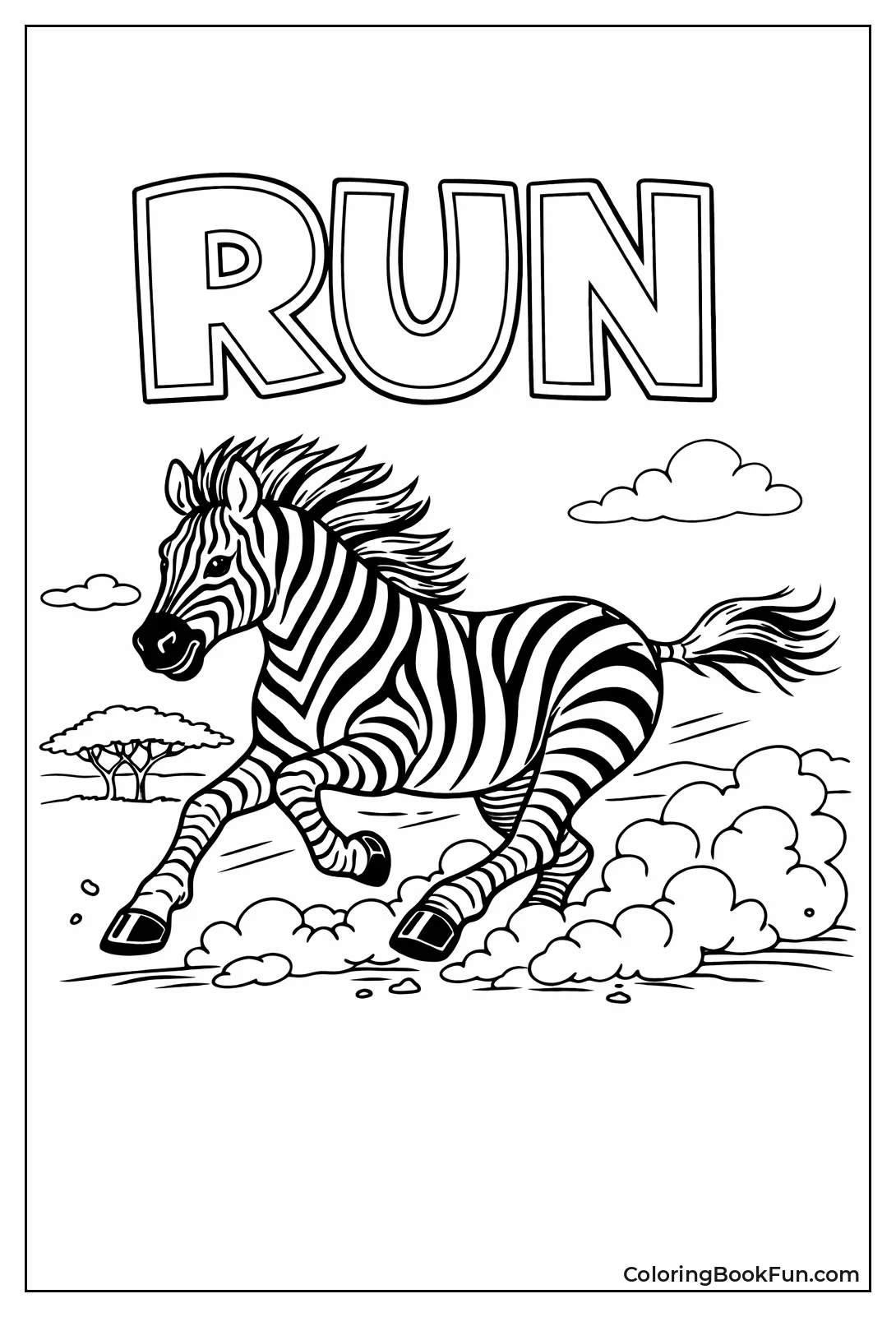 Galloping Zebra