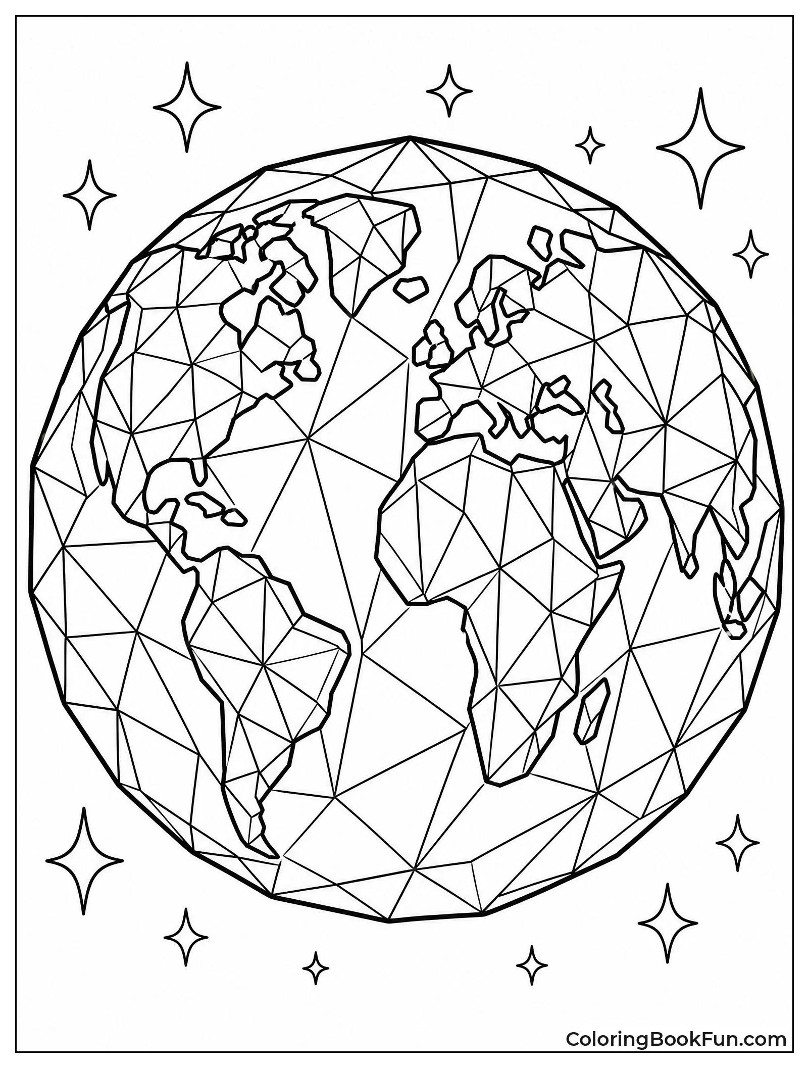 Shiny Crystal Earth Made of Gems