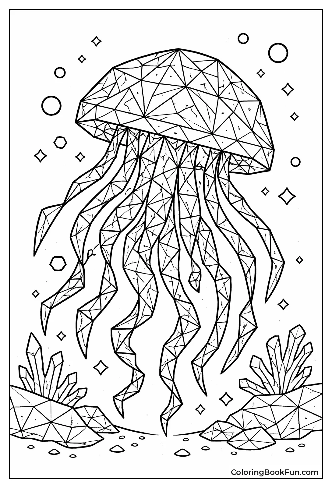 Geometric Jellyfish Art