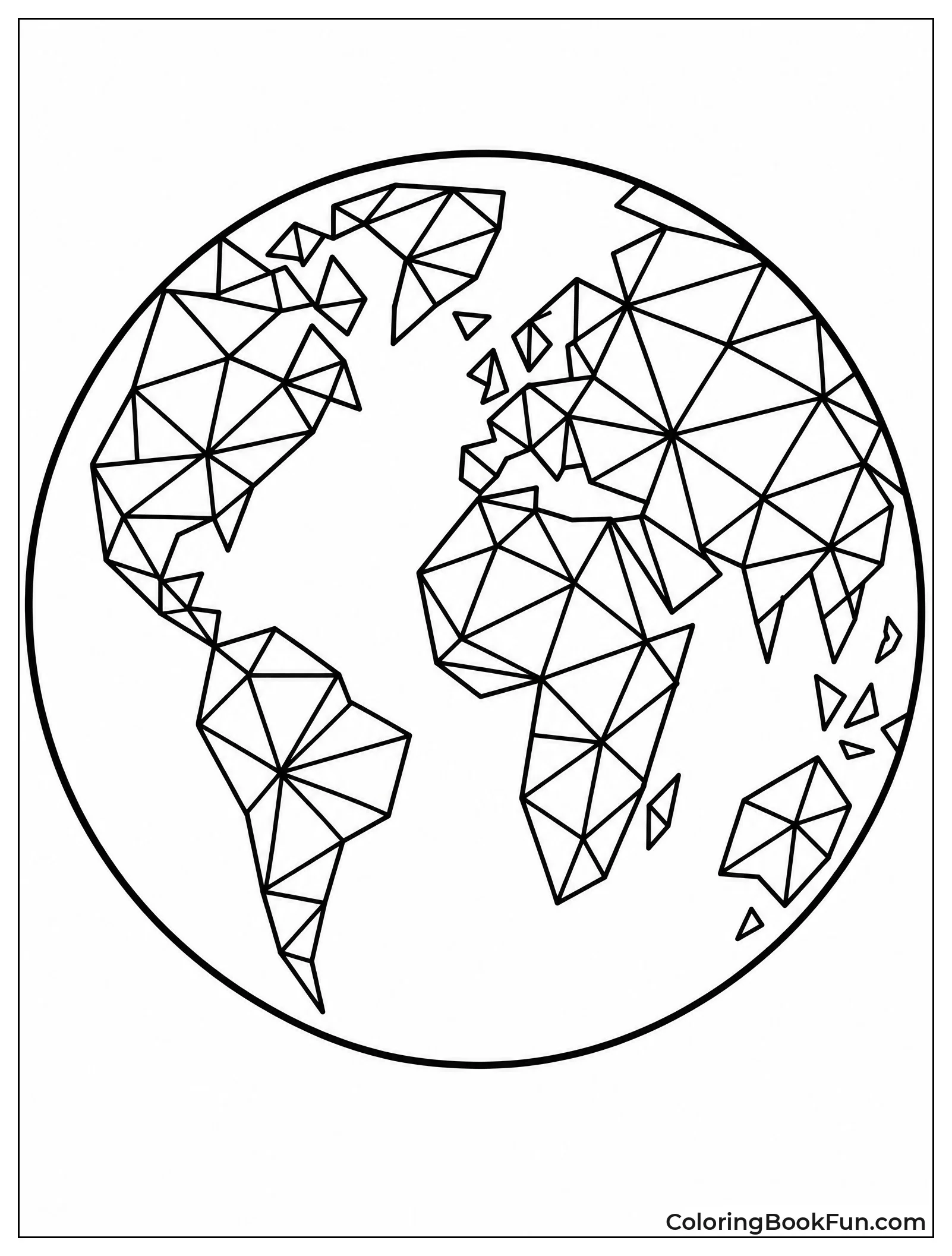 Geometric Earth Made of Triangles