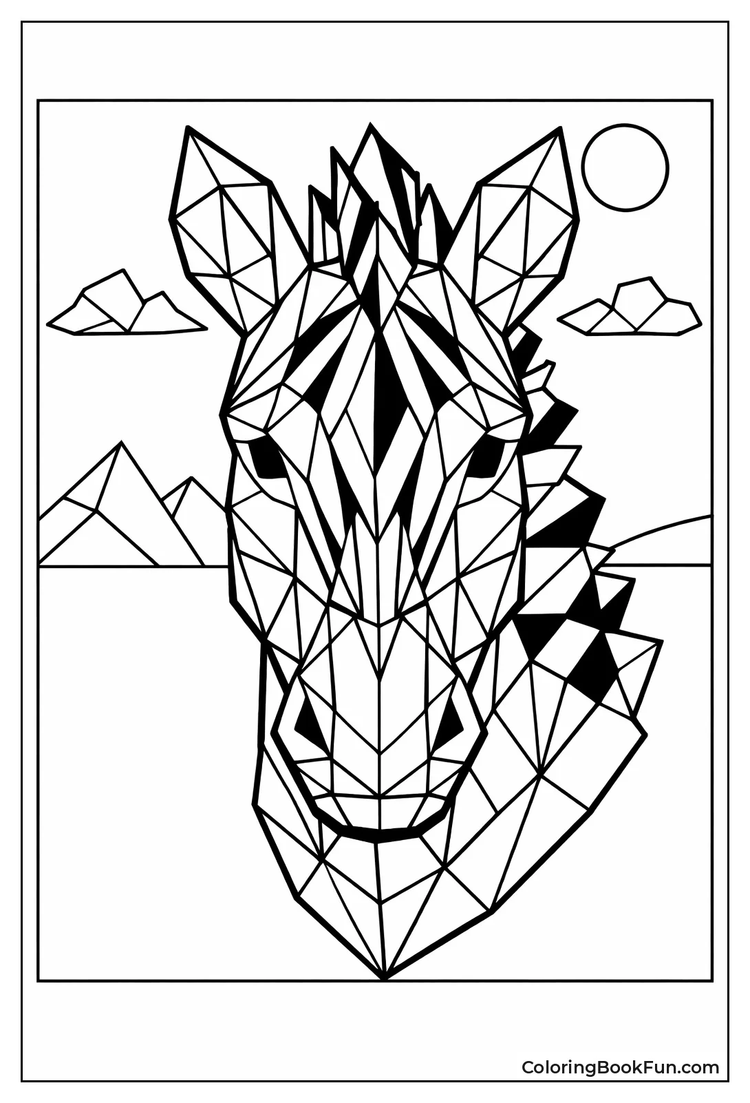 Geometric Zebra Head