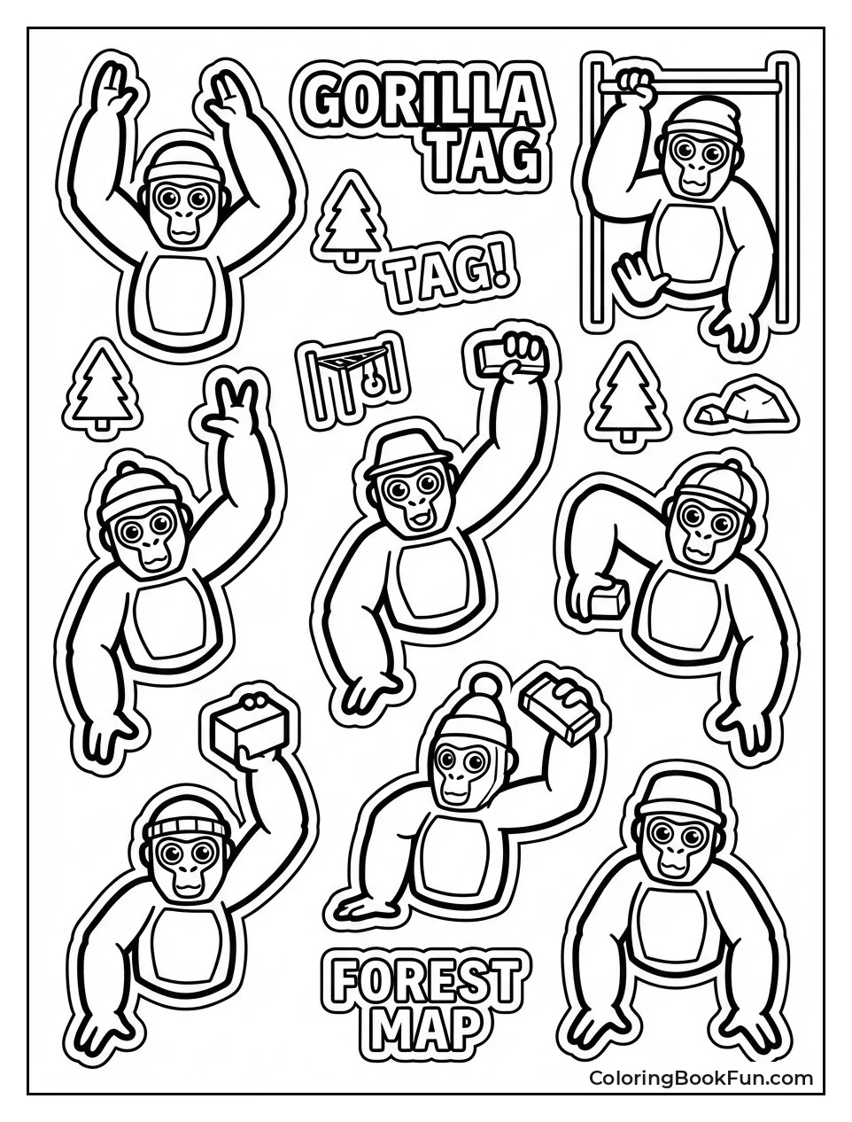 Gorilla Sticker Sheet
