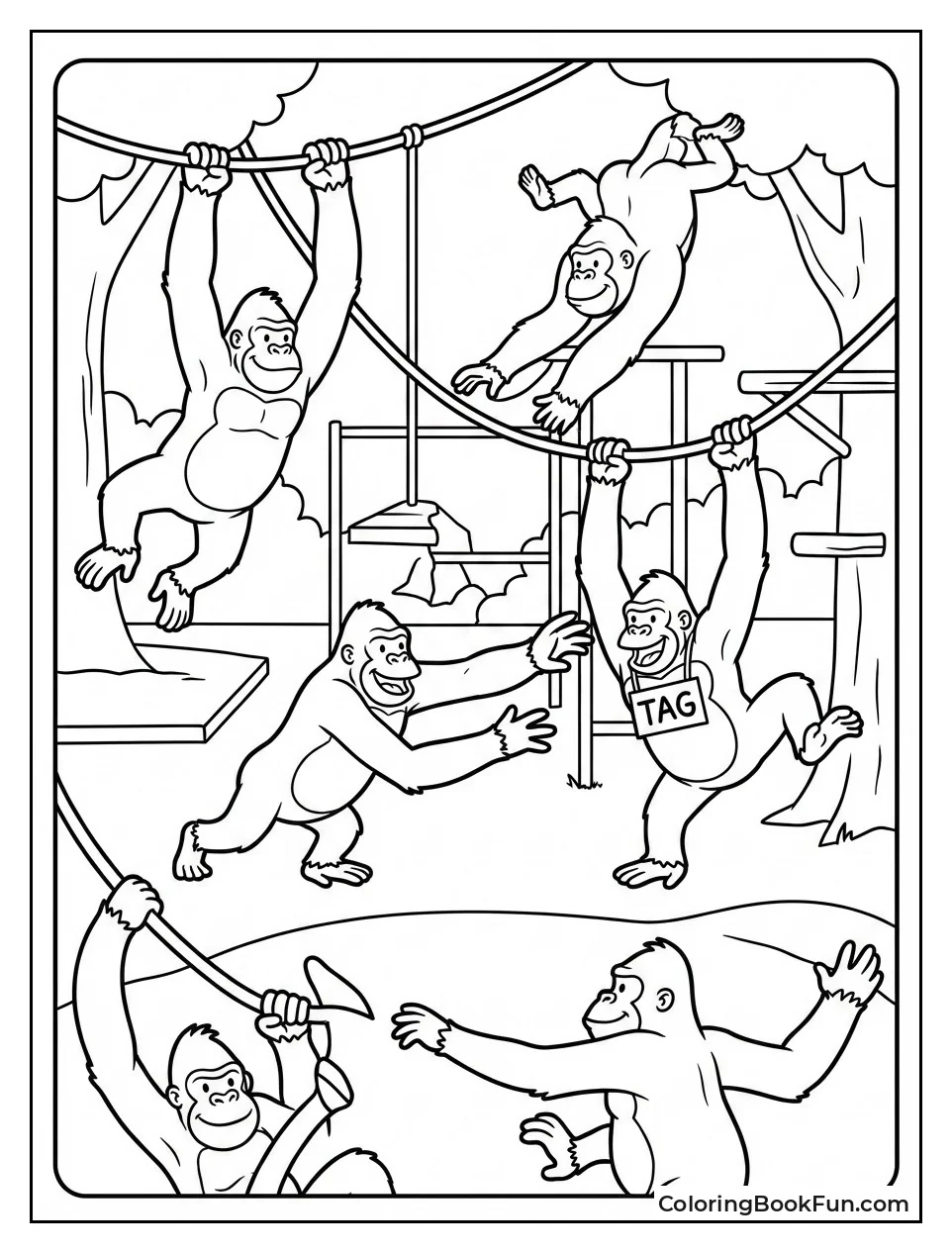 Monochrome Gorilla Scene