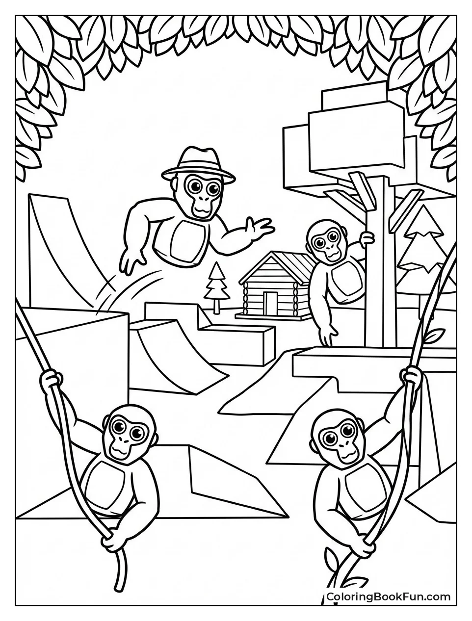 Playful Gorilla Drawing