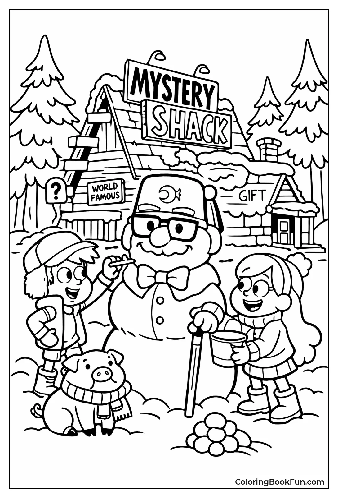 Mystery Shack Snow Day