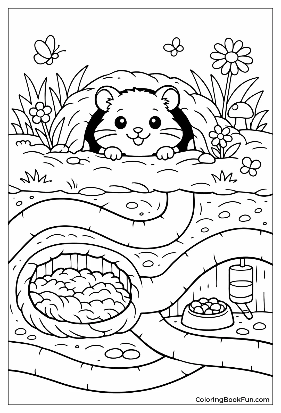 Burrow Habitat Scene