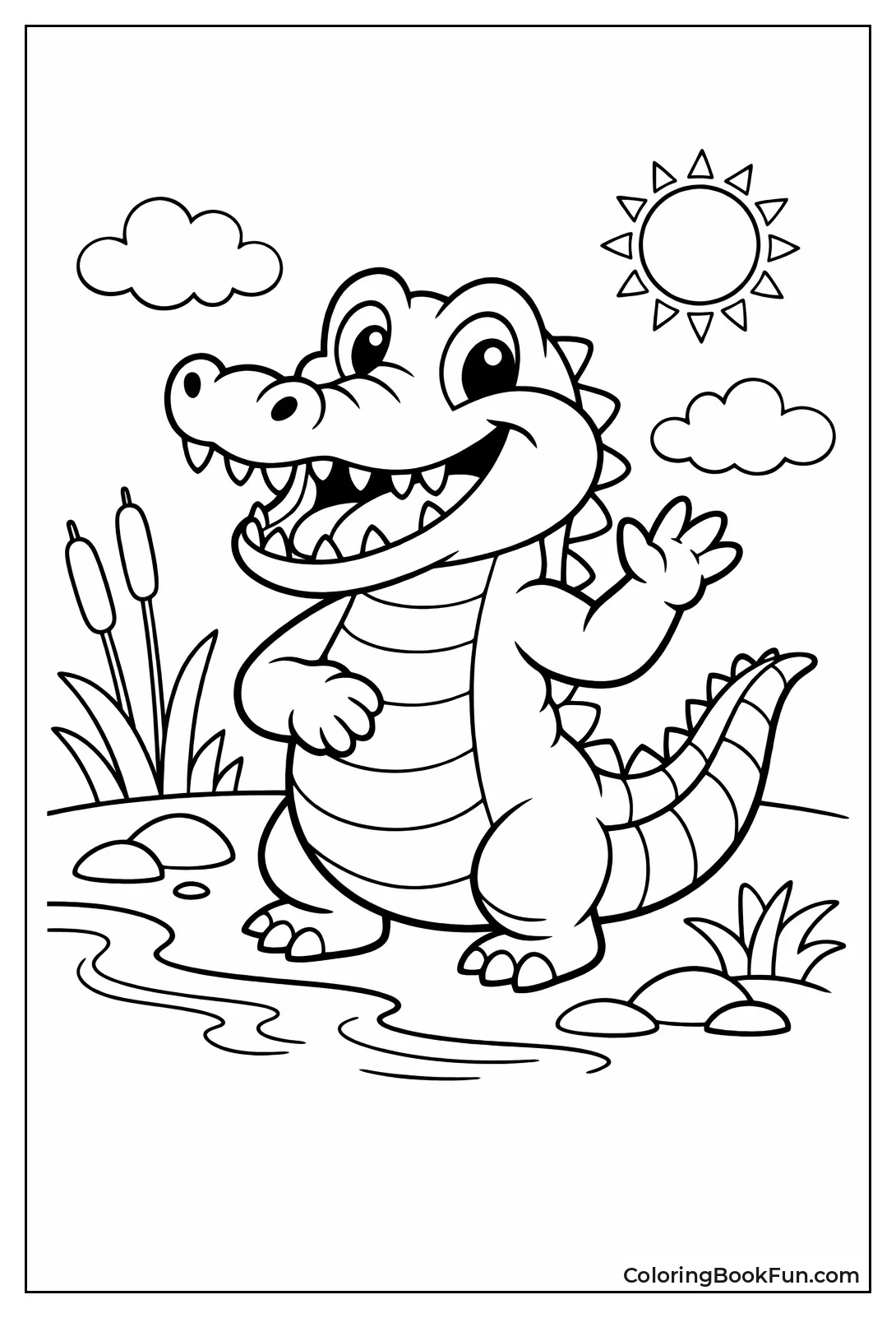 Happy Smiling Alligator