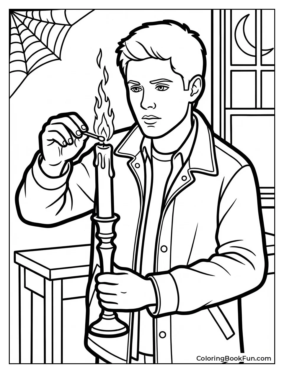 Max with Black Flame Candle