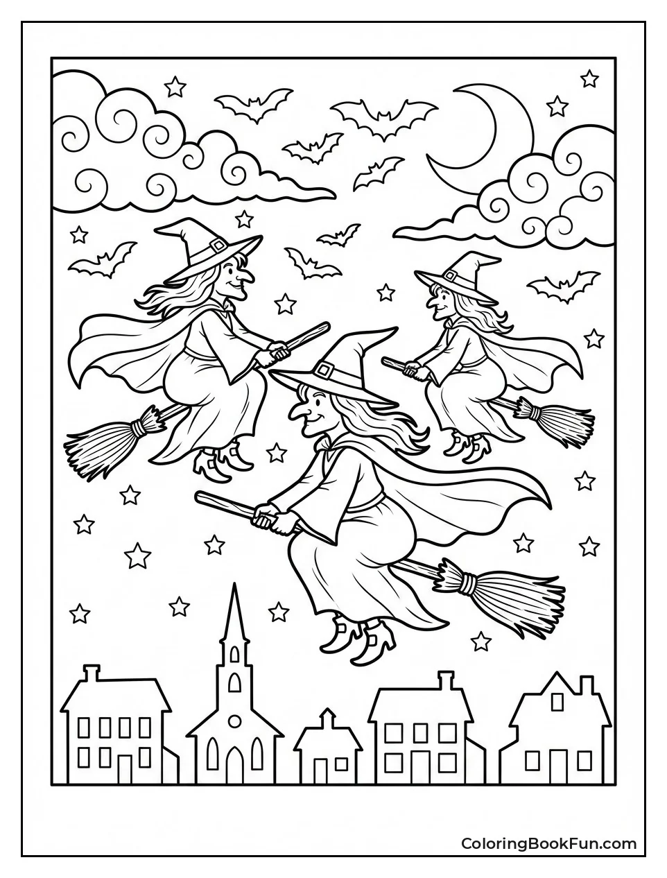 Sanderson Sisters on Broomsticks