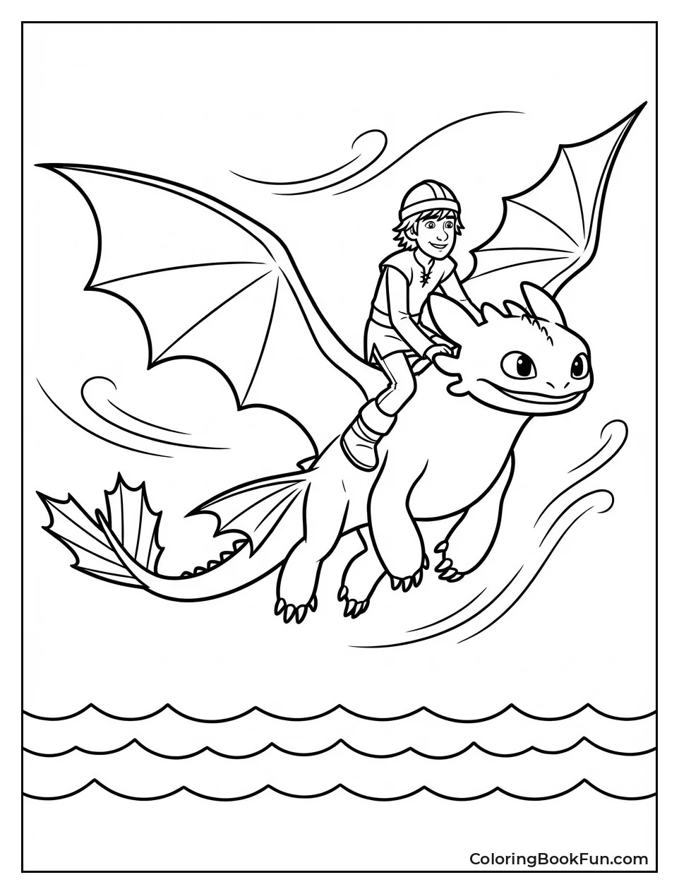 Hiccup Rides Toothless