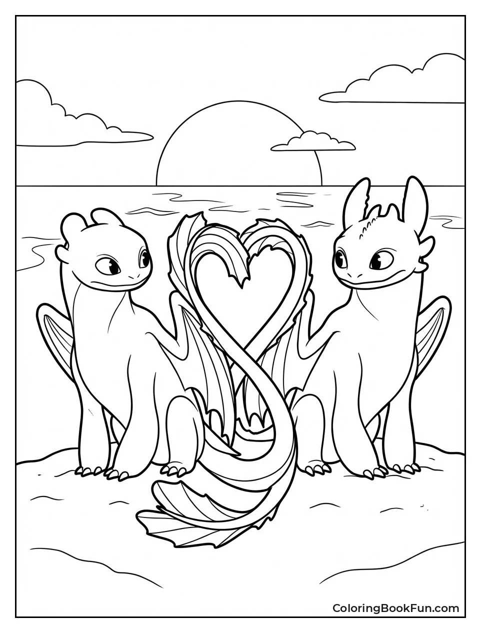 Toothless and Light Fury