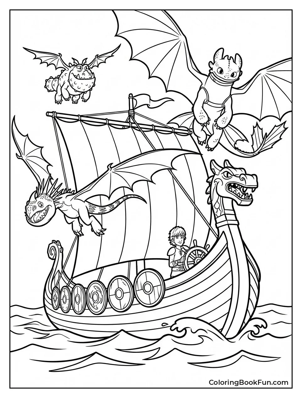 Viking Ship Dragons