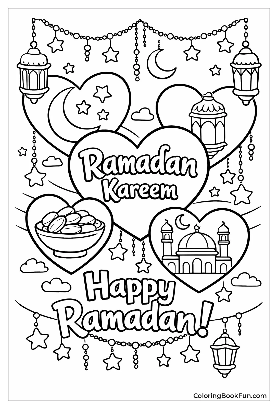 I Love Ramadan Hearts