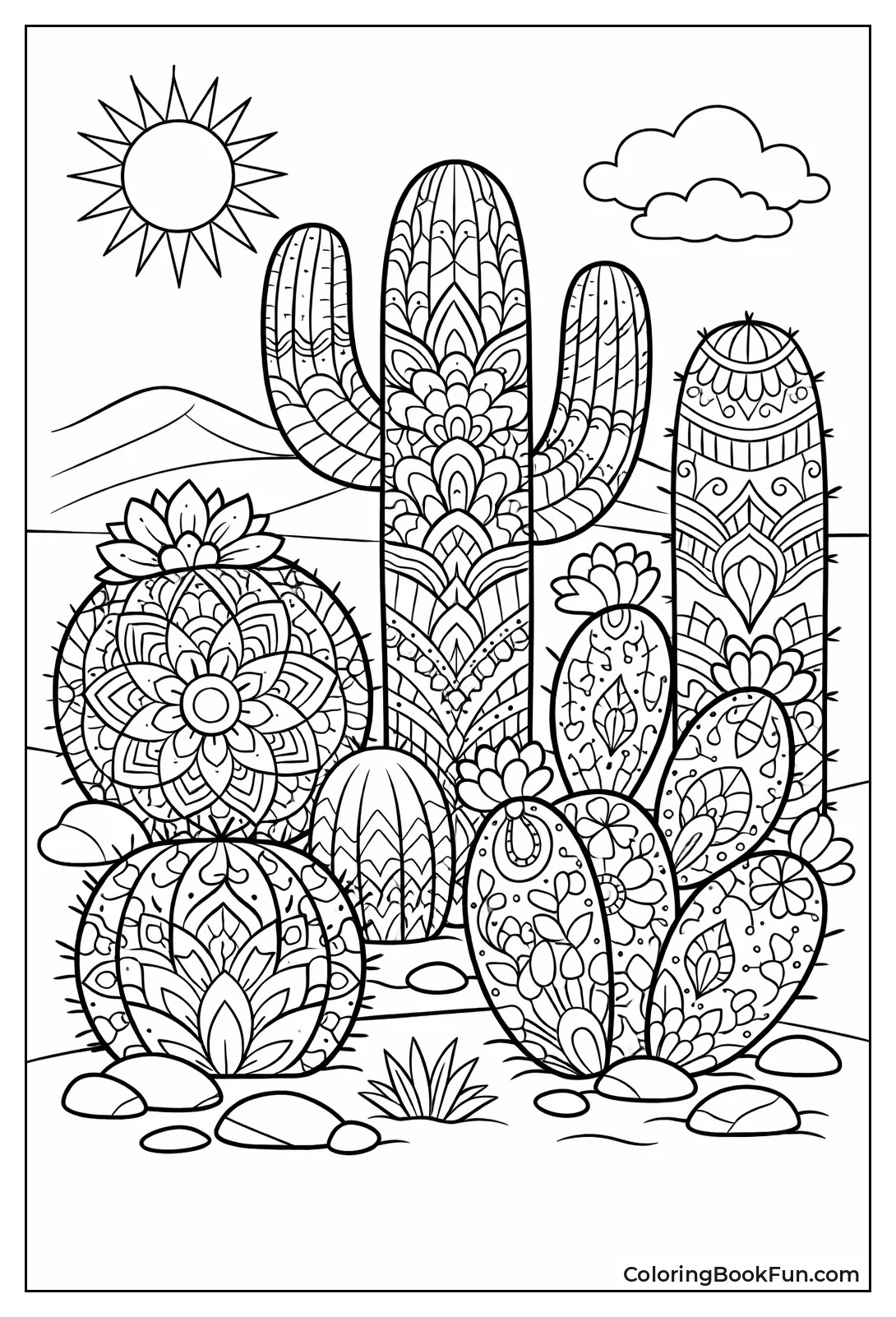 Intricate Cactus Patterns