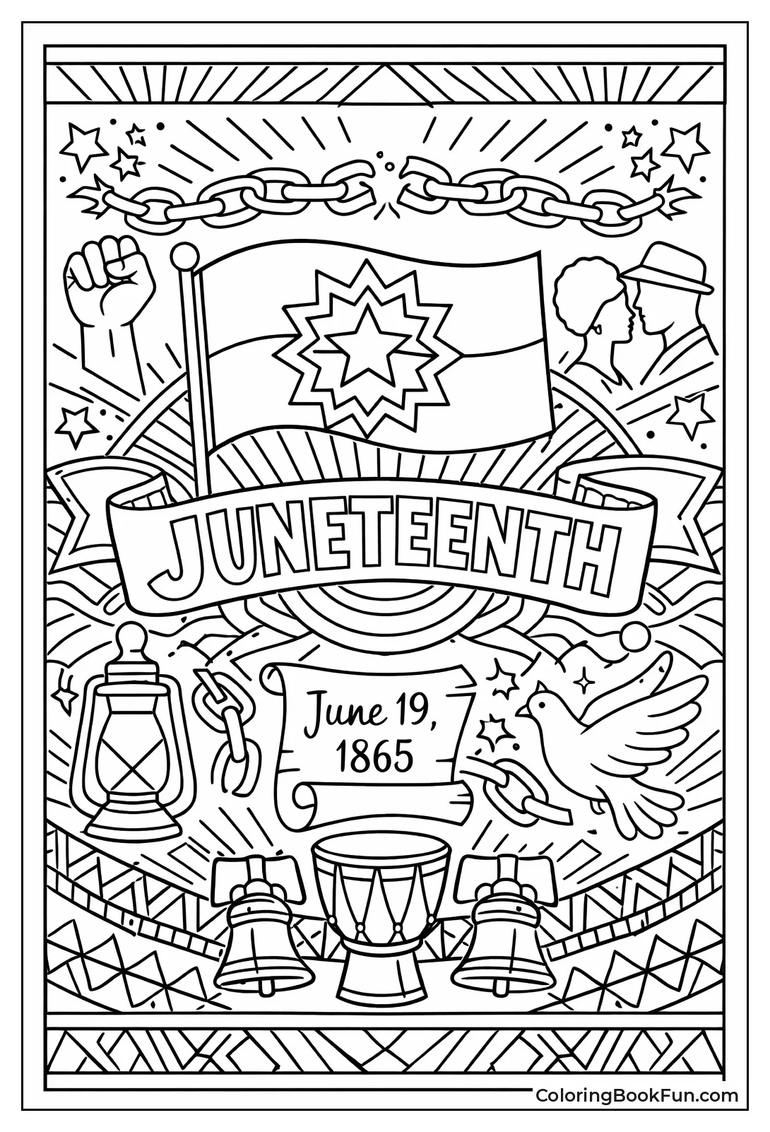 Intricate Juneteenth Motifs