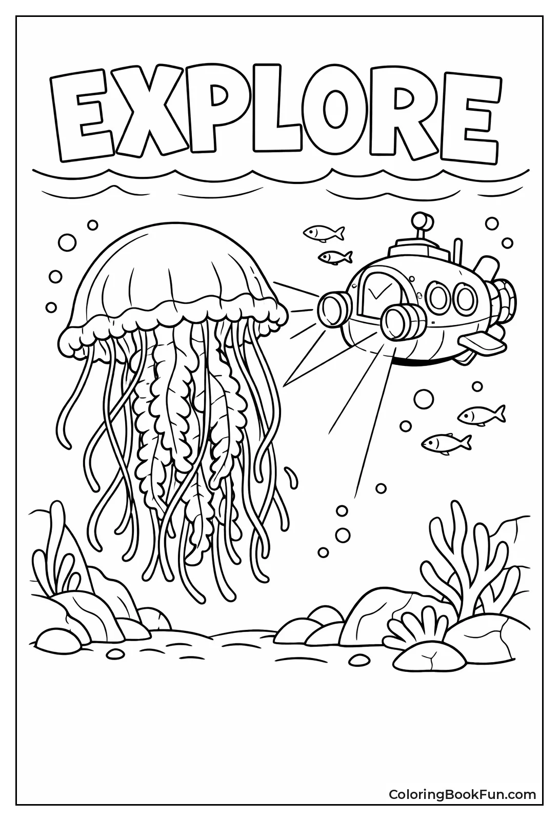 Jellyfish and Submarine