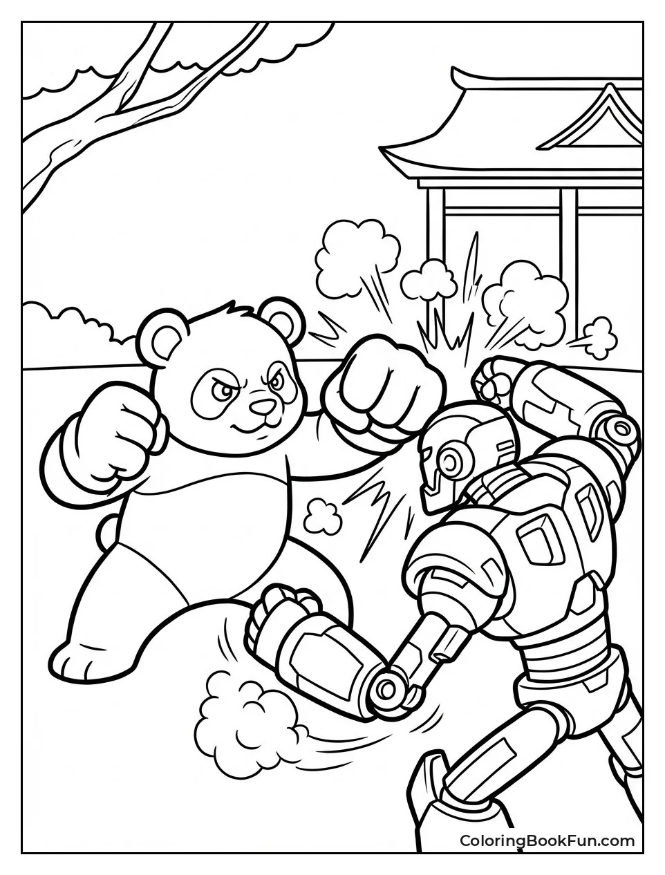 Panda Mechamaru Fight