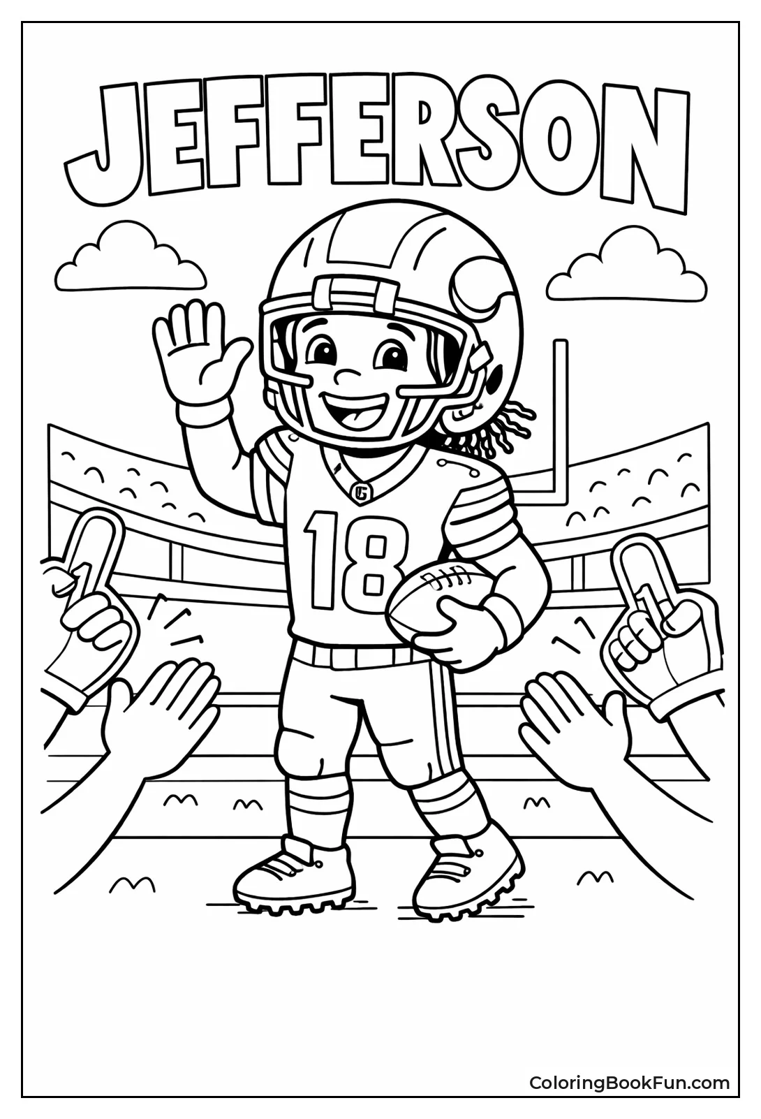 Cartoon Waving Jefferson