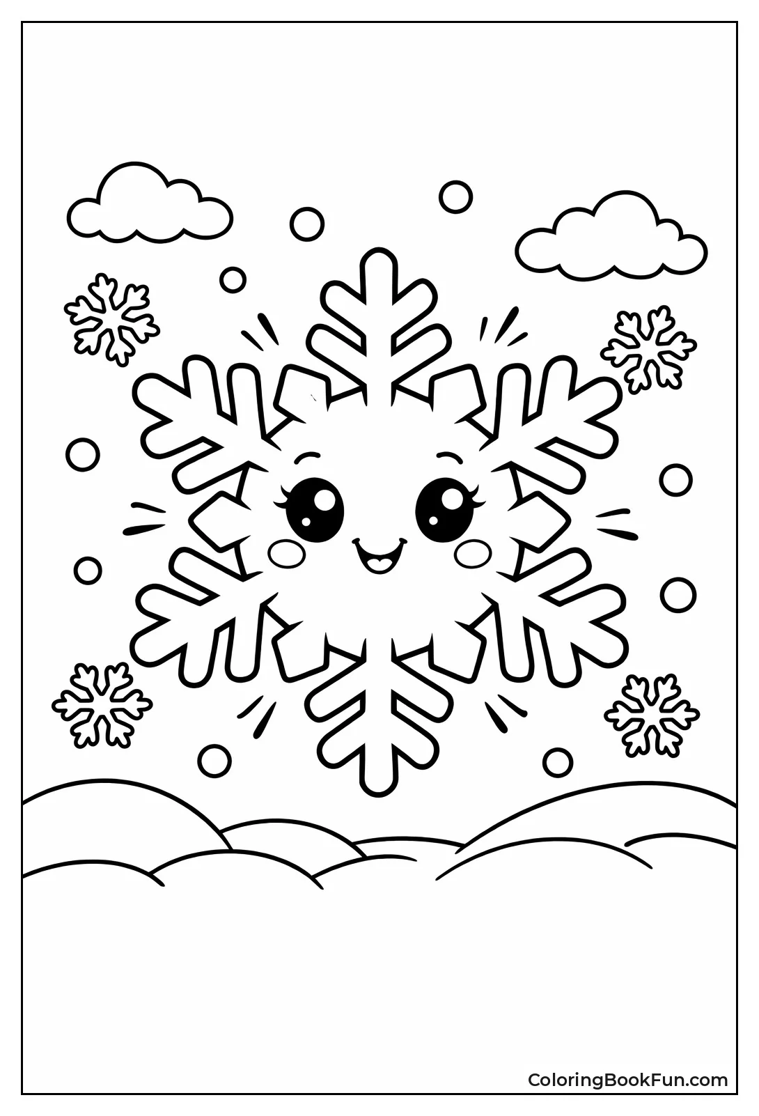 Kawaii Happy Snowflake