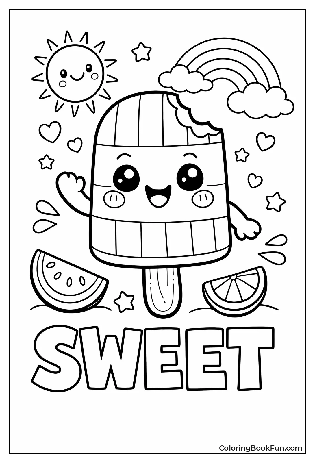 Kawaii Smiling Popsicle