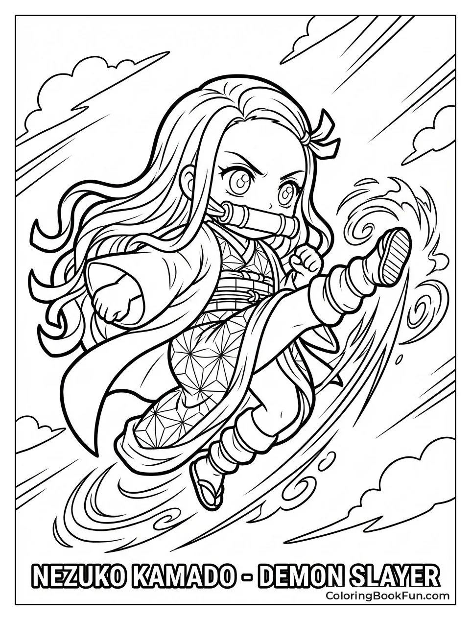 Kicking Action Nezuko