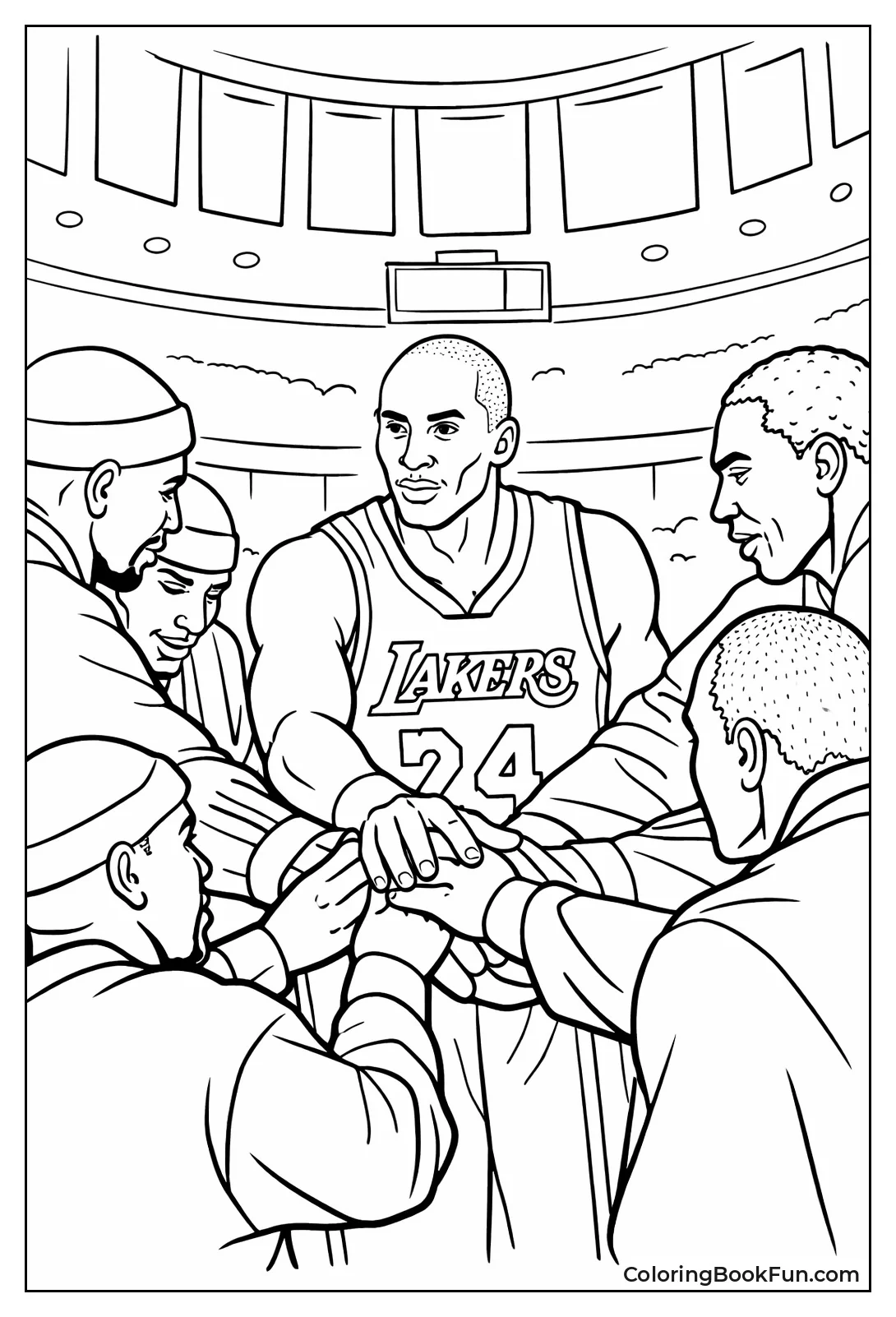 Lakers Team Huddle