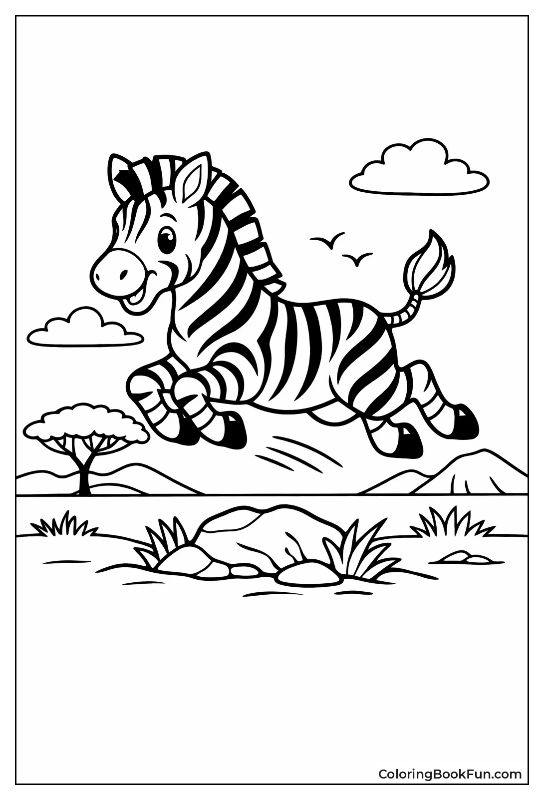 Leaping Zebra Action