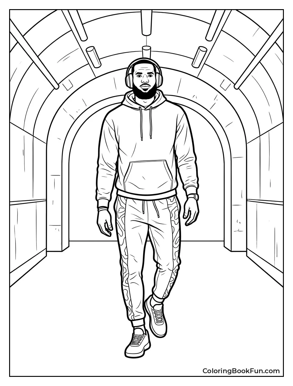 LeBron Walking Through the Tunnel