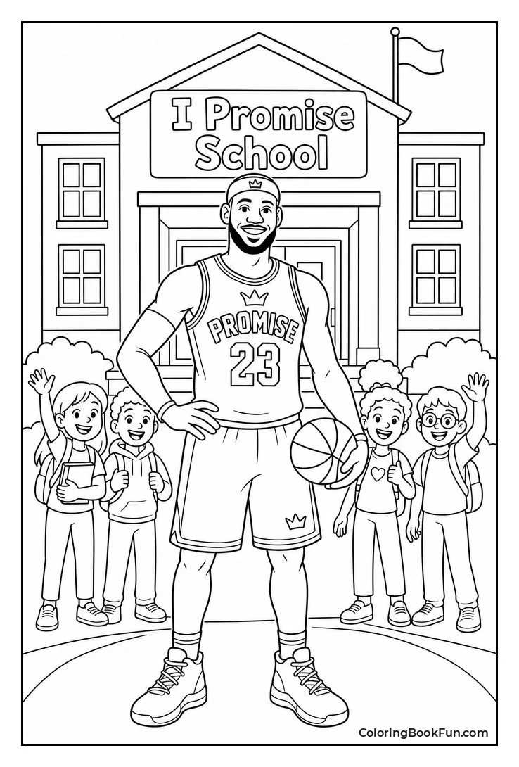 LeBron at the I Promise School
