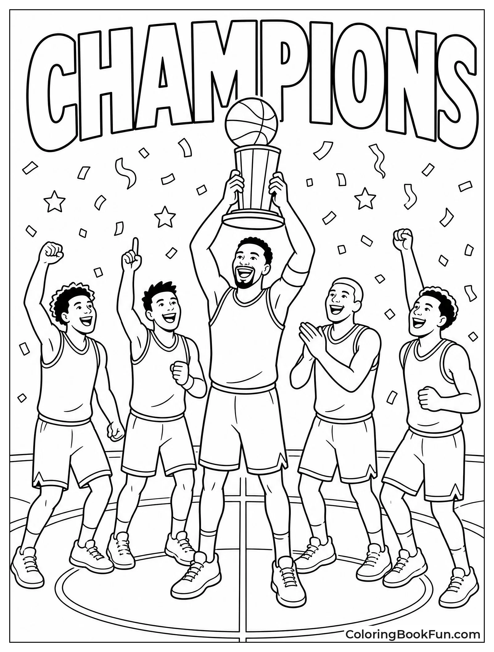 LeBron Celebrating with the Trophy
