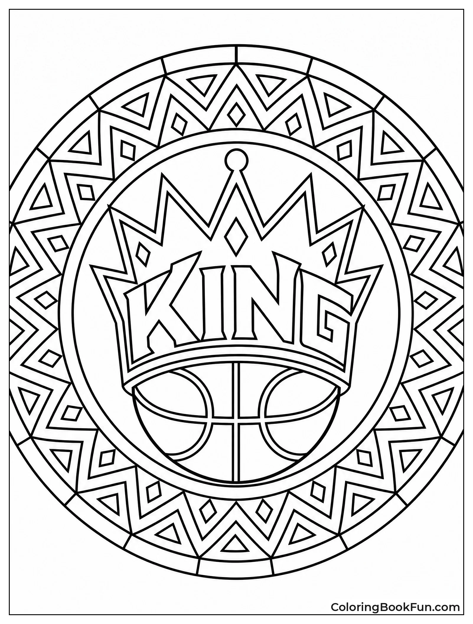 LeBron Crown in a Mandala Pattern