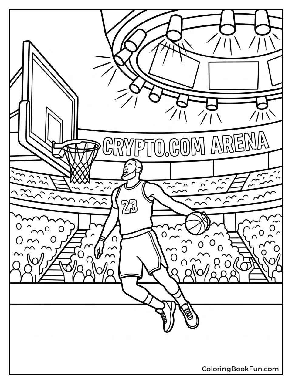 LeBron Driving at Crypto Com Arena