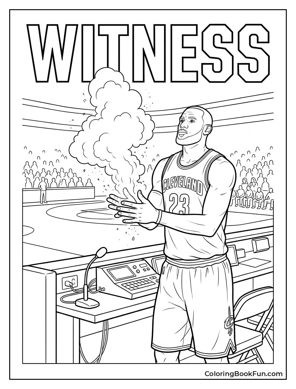 LeBron Tossing Chalk into the Air